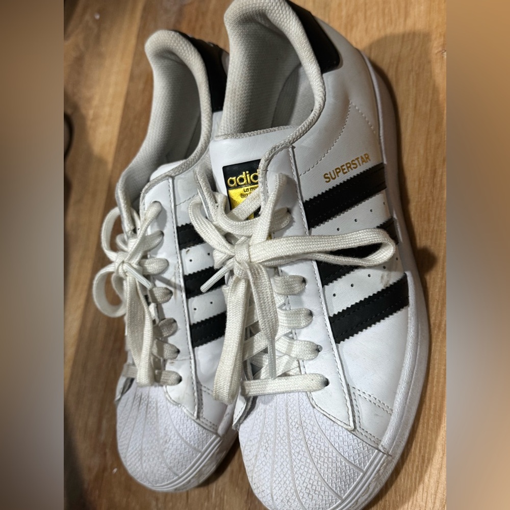 ADIDAS Superstar Black Striped Sneakers